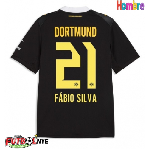 Camiseta Borussia Dortmund Fabio Silva #21 Visitante Equipación 2026-27 manga corta